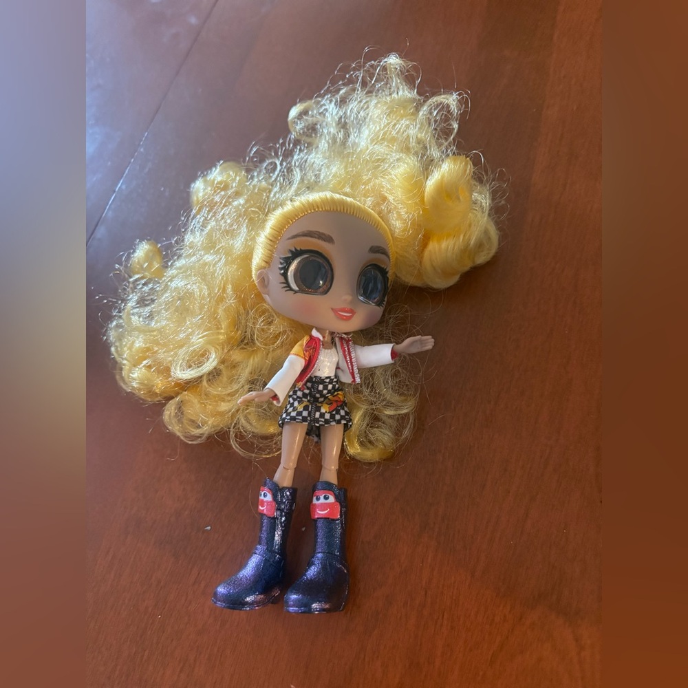 Fashion Doll with Yellow Hair and Stylish Outfit